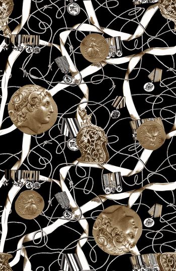 556692-复古金币绳索男装图案