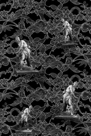 抽象男装图案印花华亿平台图片