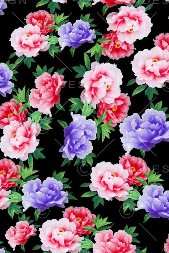 花卉印花华亿平台图片