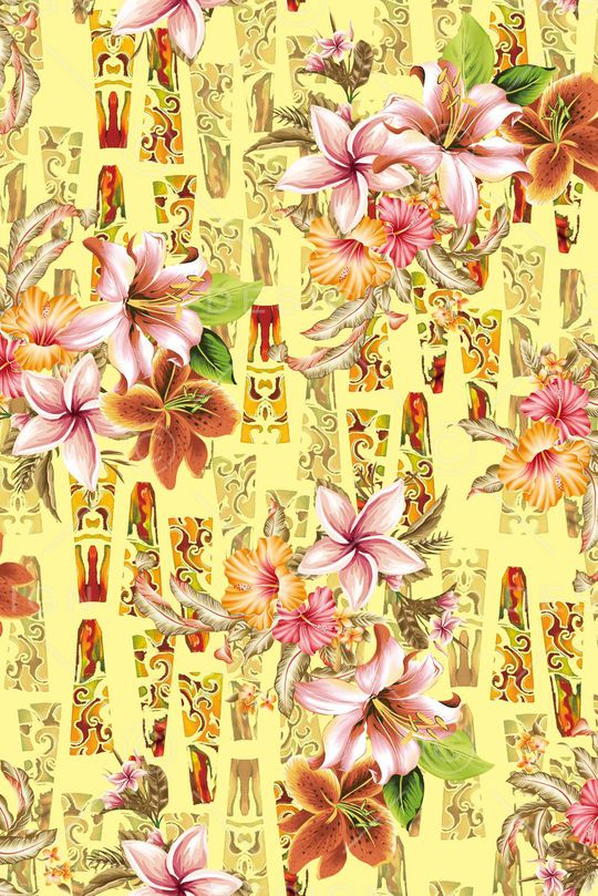 花卉印花华亿平台图片