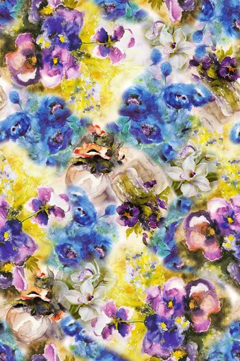 556749-精品多彩油画花卉数码印花