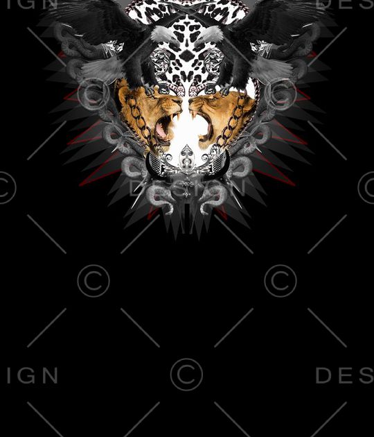 抽象男装图案印花华亿平台图片