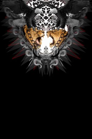 抽象男装图案印花华亿平台图片