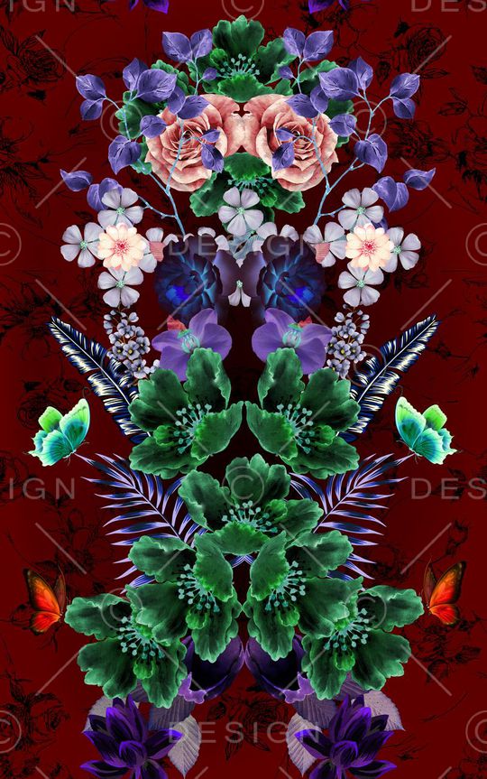 热带植物印花华亿平台图片