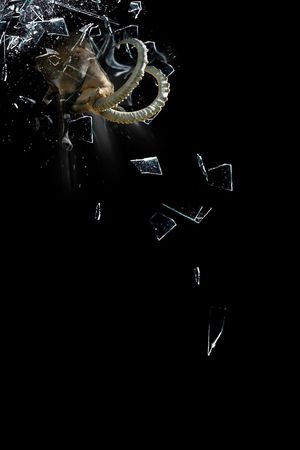 抽象男装图案印花华亿平台图片