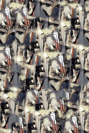 几何肌理印花华亿平台图片