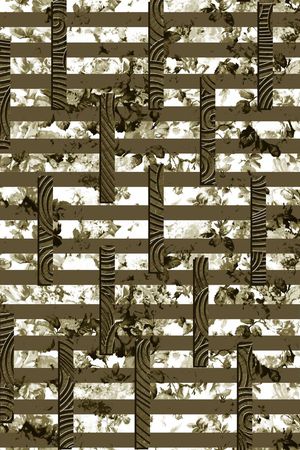 抽象男装图案印花华亿平台图片