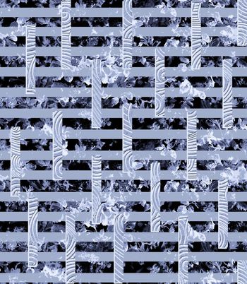 556922-抽象条纹花卉男装图案