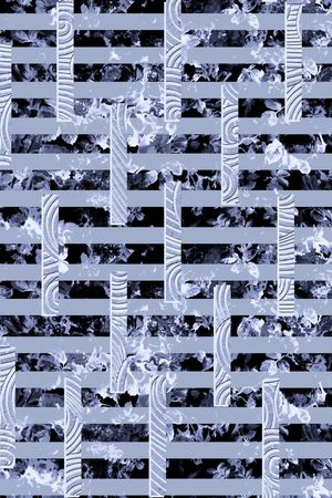 抽象男装图案印花华亿平台图片