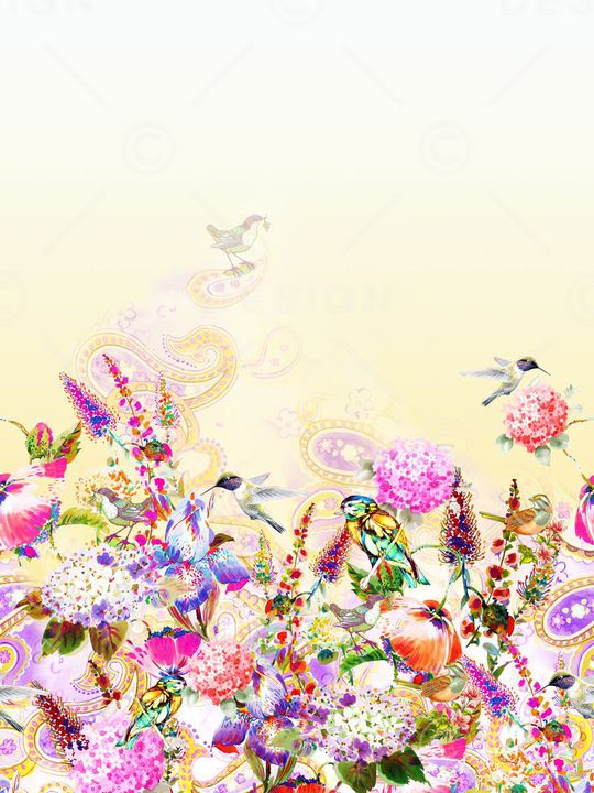 花卉印花华亿平台图片