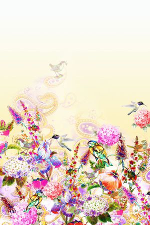 花卉印花华亿平台图片