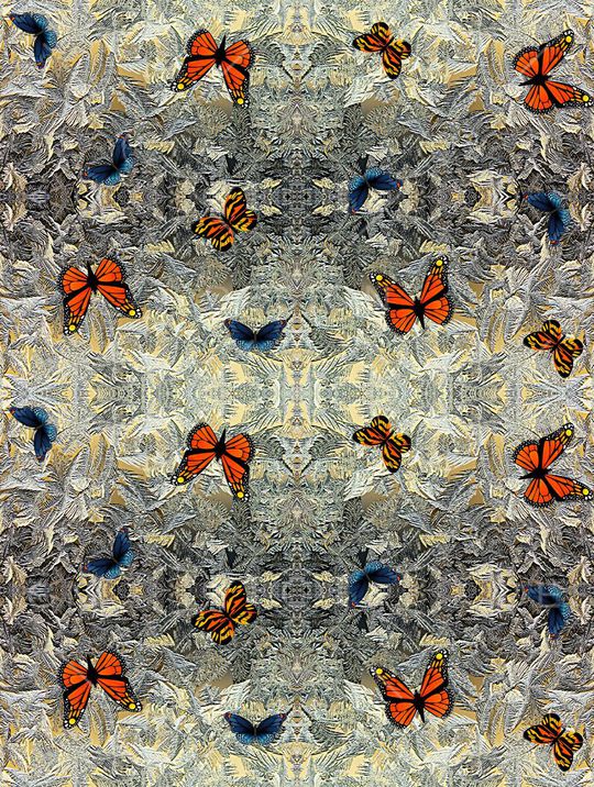 抽象男装图案印花华亿平台图片