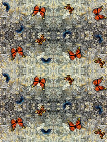 556963-抽象金属纹理蝴蝶男装图案