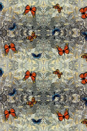 抽象男装图案印花华亿平台图片