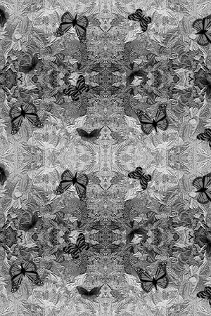 抽象男装图案印花华亿平台图片