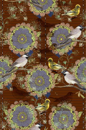 复古印花华亿平台图片