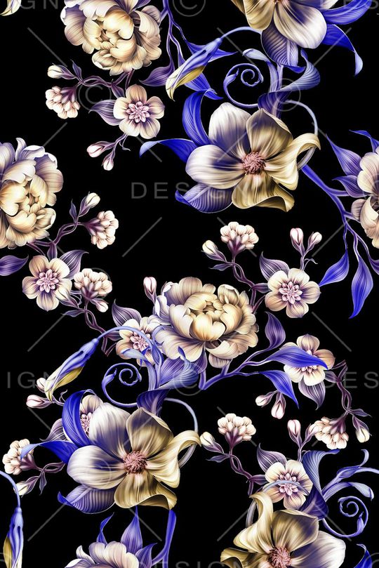 暗底深沉印花华亿平台图片