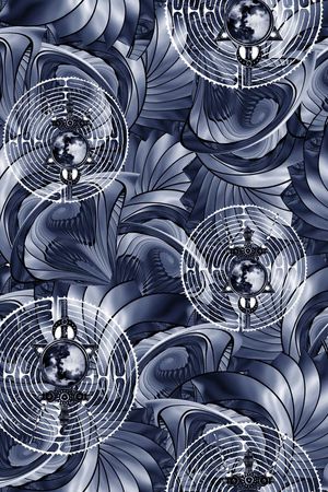 抽象男装图案印花华亿平台图片