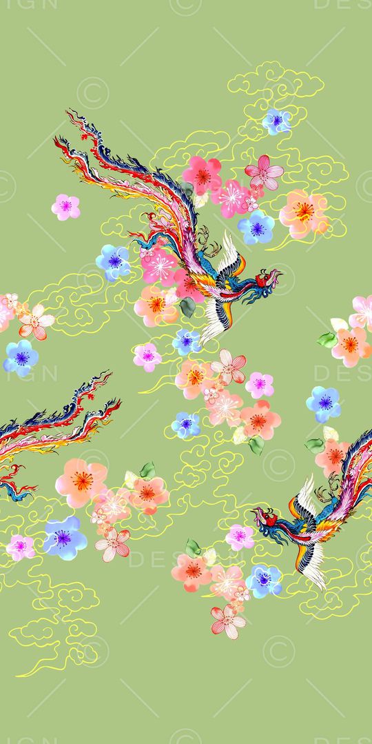 复古 传统绘画印花华亿平台图片