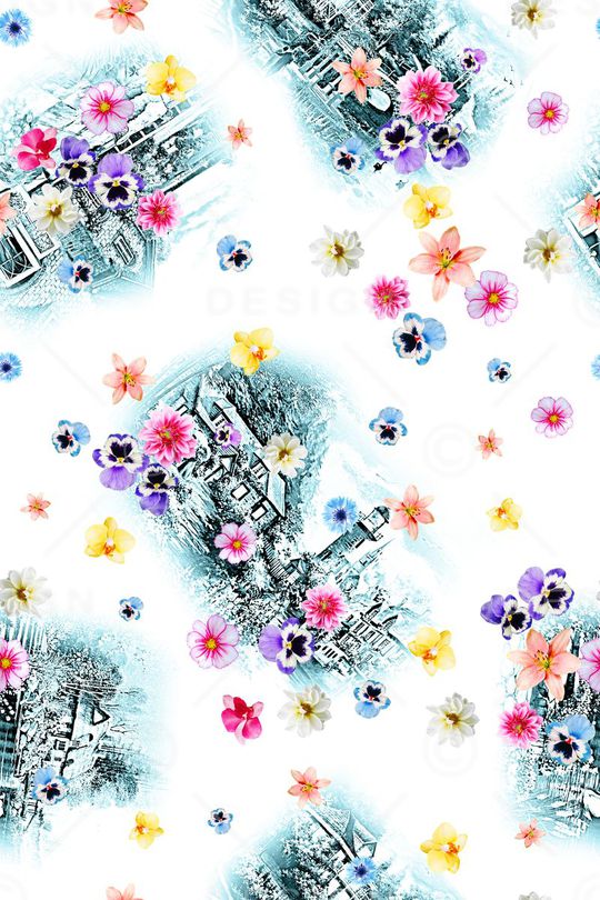 花卉印花华亿平台图片