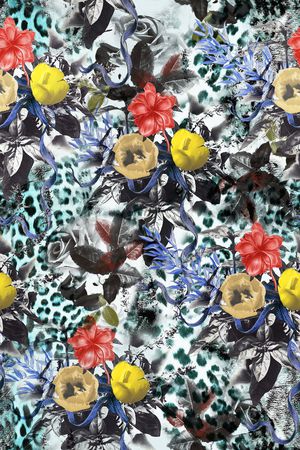 豹纹印花华亿平台图片