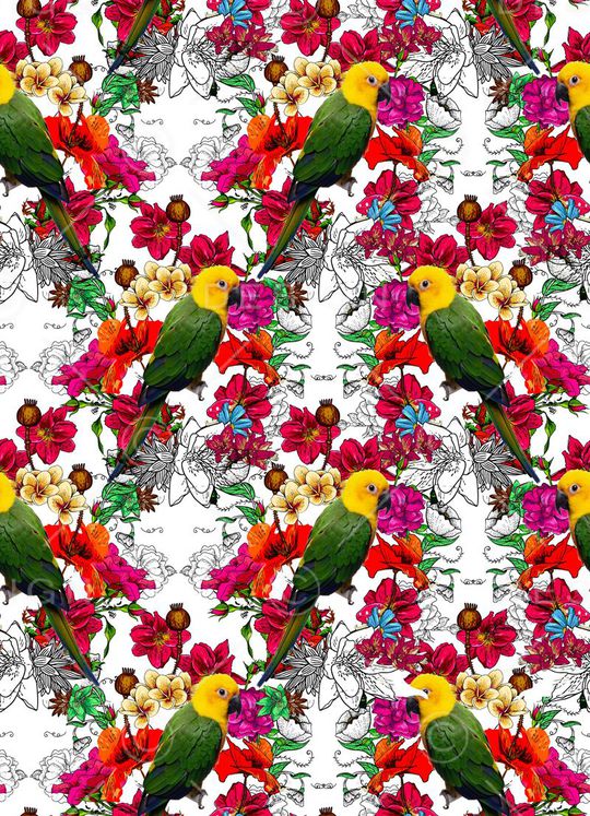 花卉印花华亿平台图片