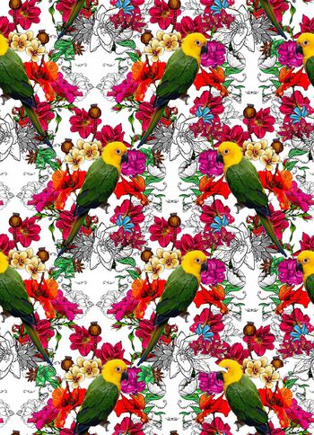 花卉印花华亿平台图片