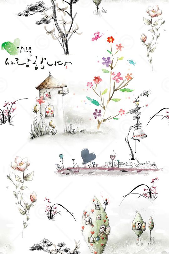 复古清爽可爱小清新花印花华亿平台图片