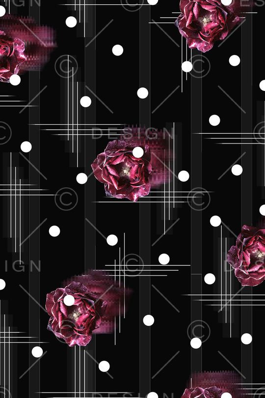 大花模糊印花华亿平台图片