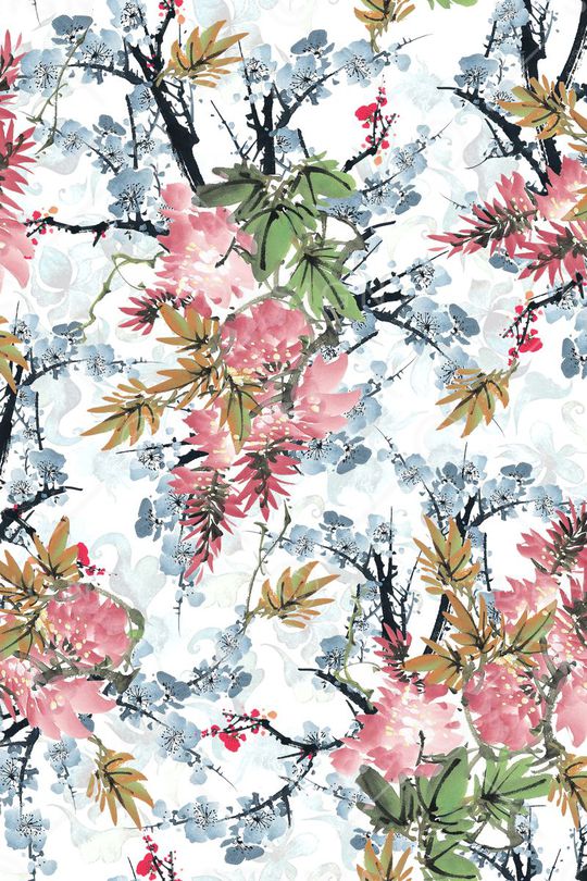 花卉印花华亿平台图片