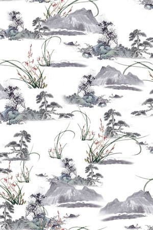 花卉印花华亿平台图片