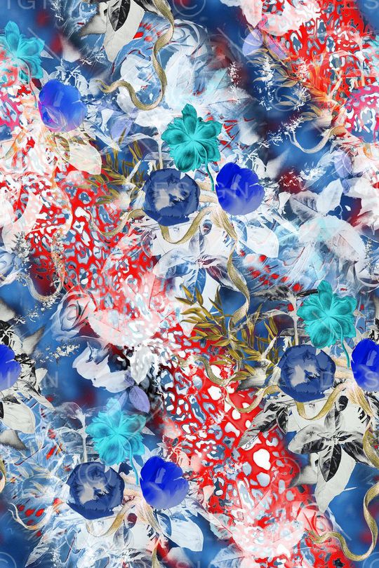 花卉印花华亿平台图片