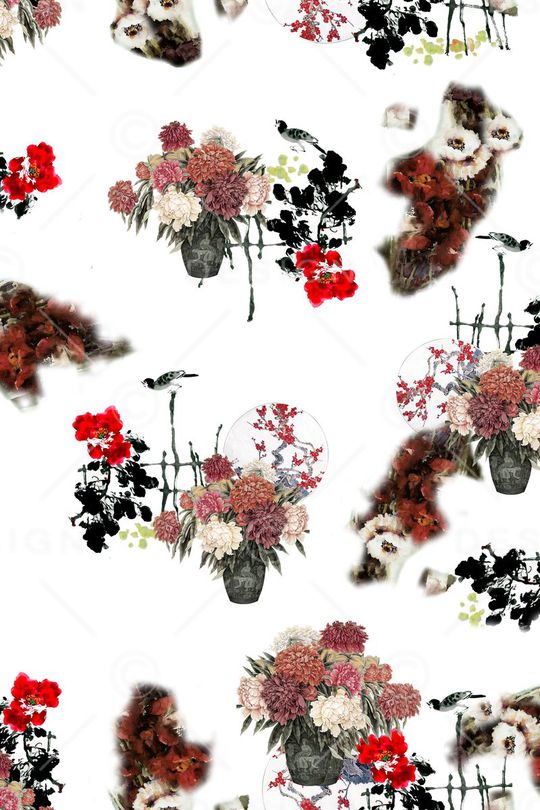 国画绘画印花华亿平台图片