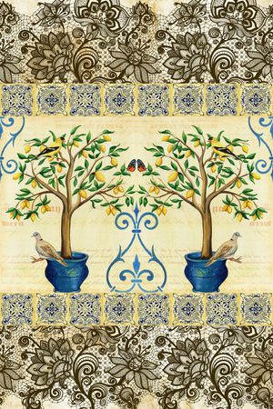 欧式印花华亿平台图片