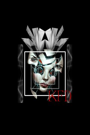 抽象男装图案印花华亿平台图片