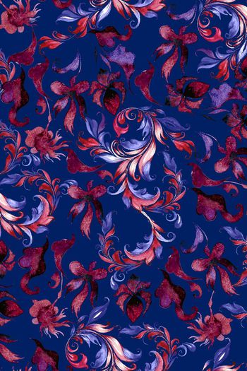 557616-原创潮流时尚复古水墨花卉YC858