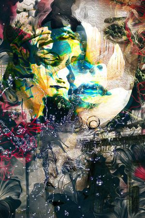 抽象印花华亿平台图片