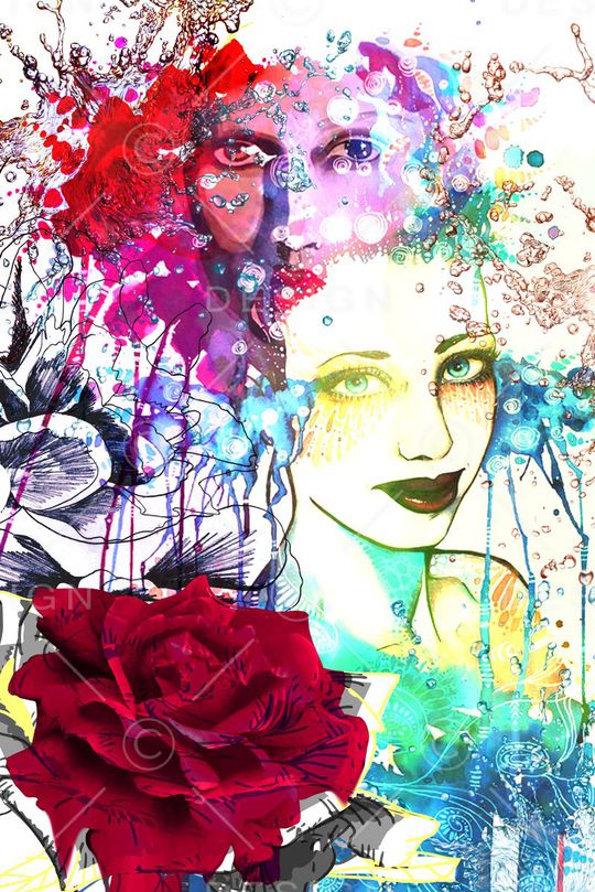 炫彩抽象印花华亿平台图片