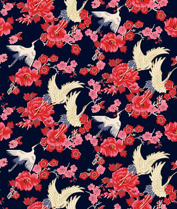 中国风印花华亿平台图片