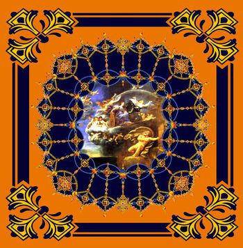 欧式图案印花华亿平台图片