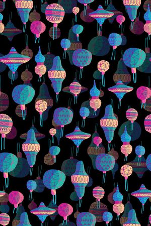 黑底印花华亿平台图片