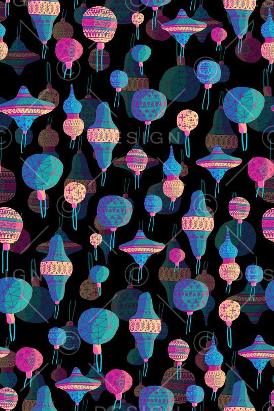 黑底印花华亿平台图片