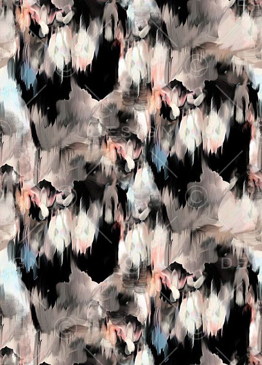 抽象男装图案印花华亿平台图片