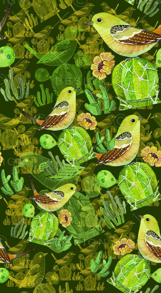 鸟昆虫图案印花华亿平台图片