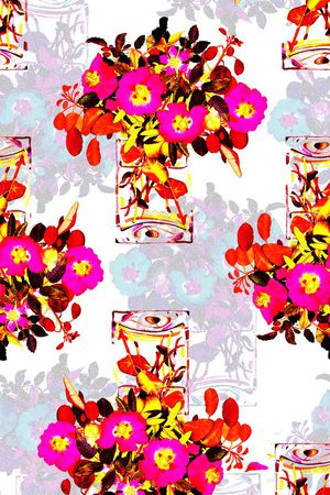 花卉印花华亿平台图片