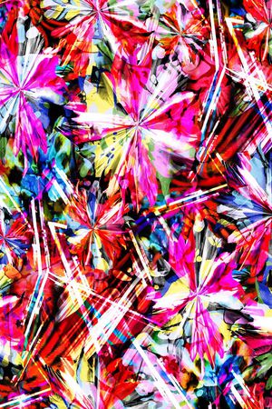 多色花印花华亿平台图片