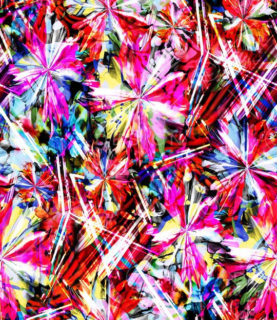 多色花印花华亿平台图片