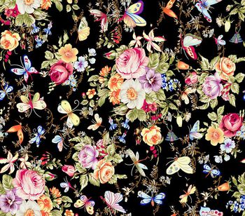 蝴碟印花华亿平台图片