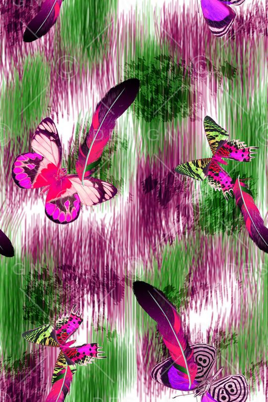 抽象女装图案印花华亿平台图片