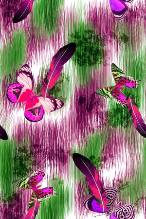 抽象女装图案印花华亿平台图片